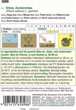 Bio Zuckererbse "Norli"