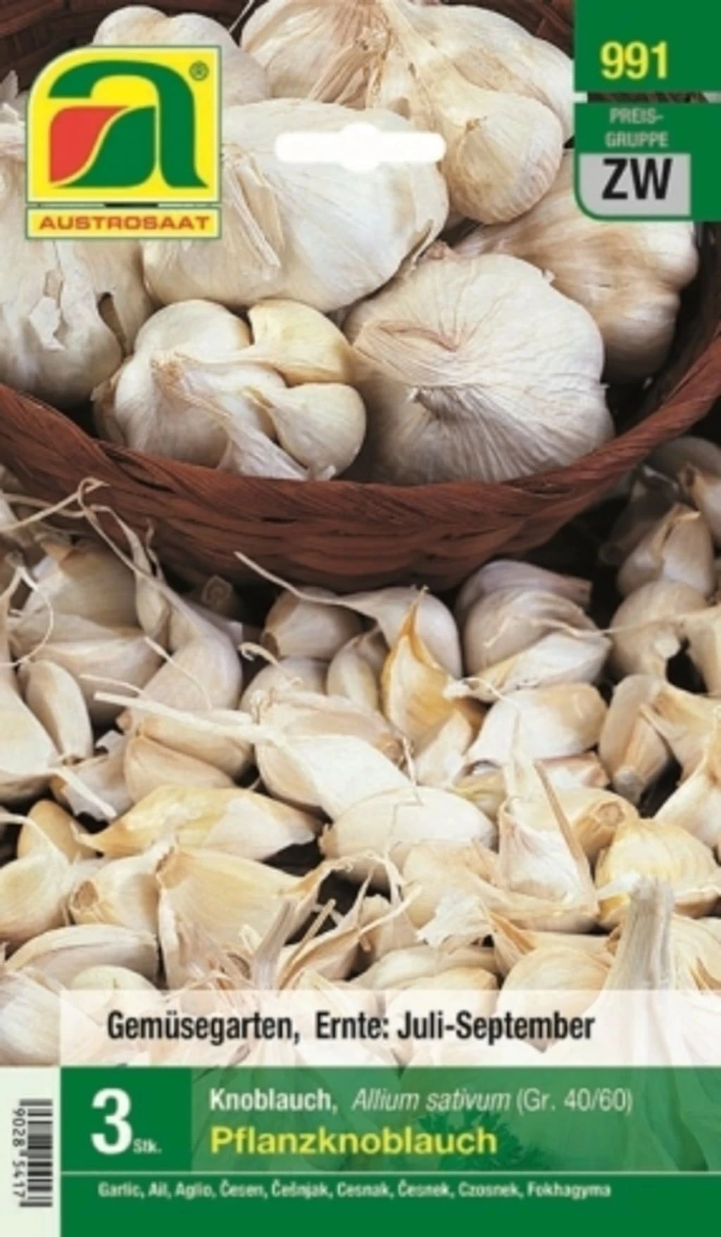 Pflanzknoblauch Gr. 40/60, 3 Stück 3 Pflanzknoblauch Gr. 40/60, 3 Stück