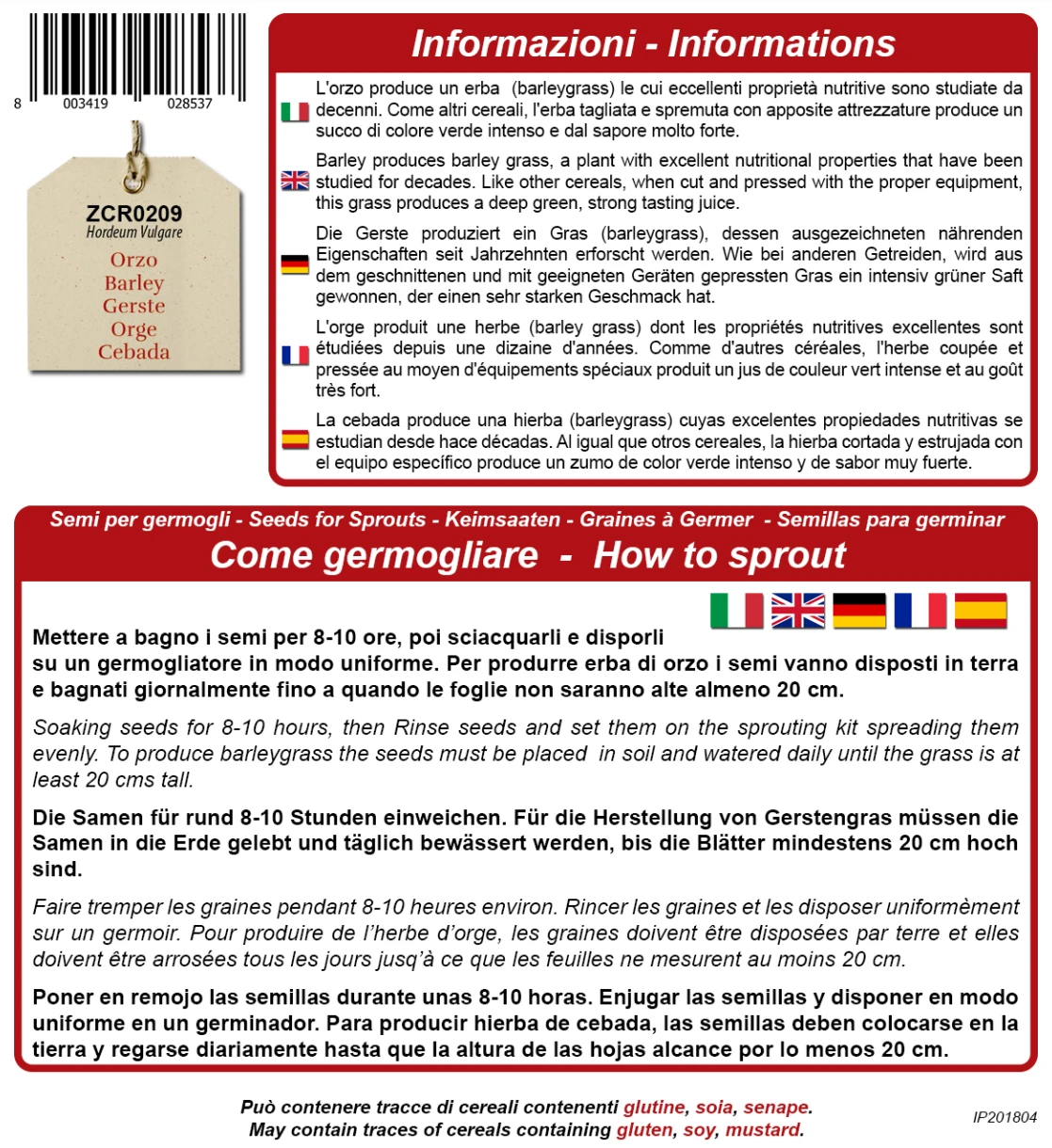 Bio Keimsprossen "Gerste", 600 G 4 Bio Keimsprossen "Gerste", 600 G – Bild 2