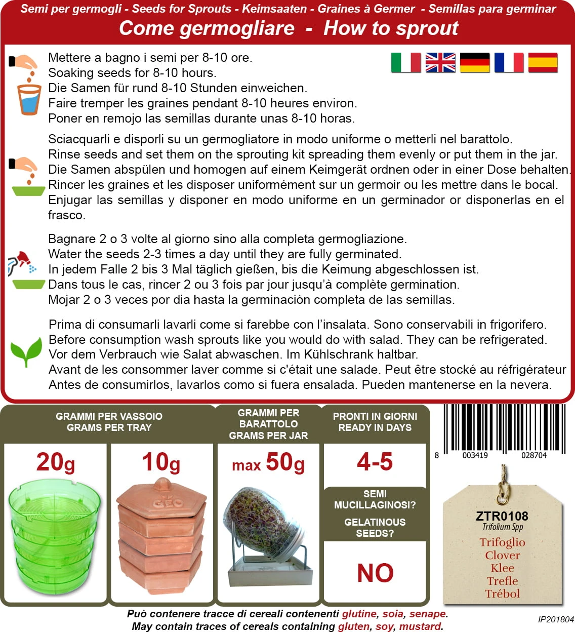 Bio Keimsprossen "Klee", 50 G 4 Bio Keimsprossen "Klee", 50 G – Bild 2