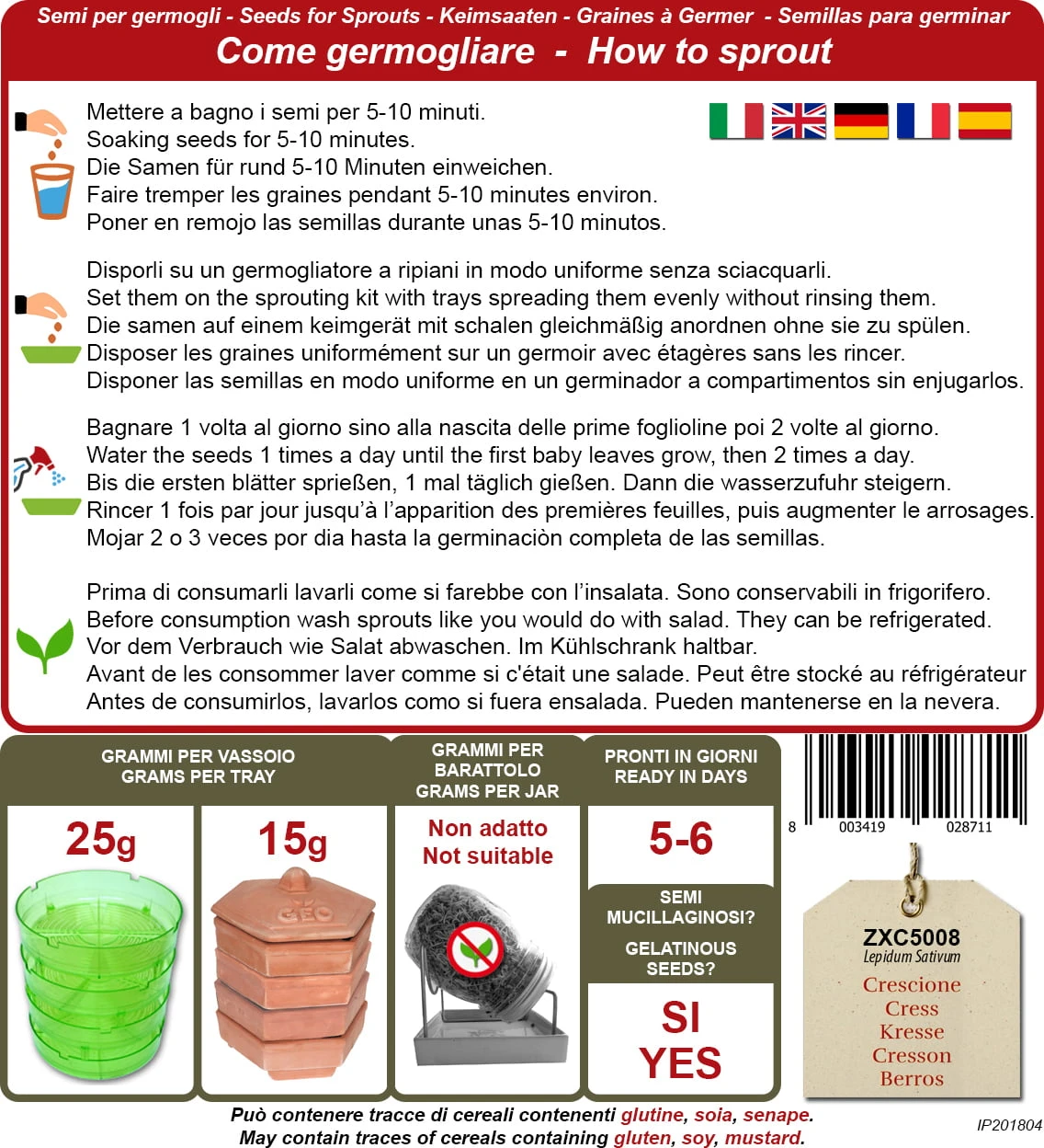 Bio Keimsprossen "Kresse", 350 G 3 Bio Keimsprossen "Kresse", 350 G