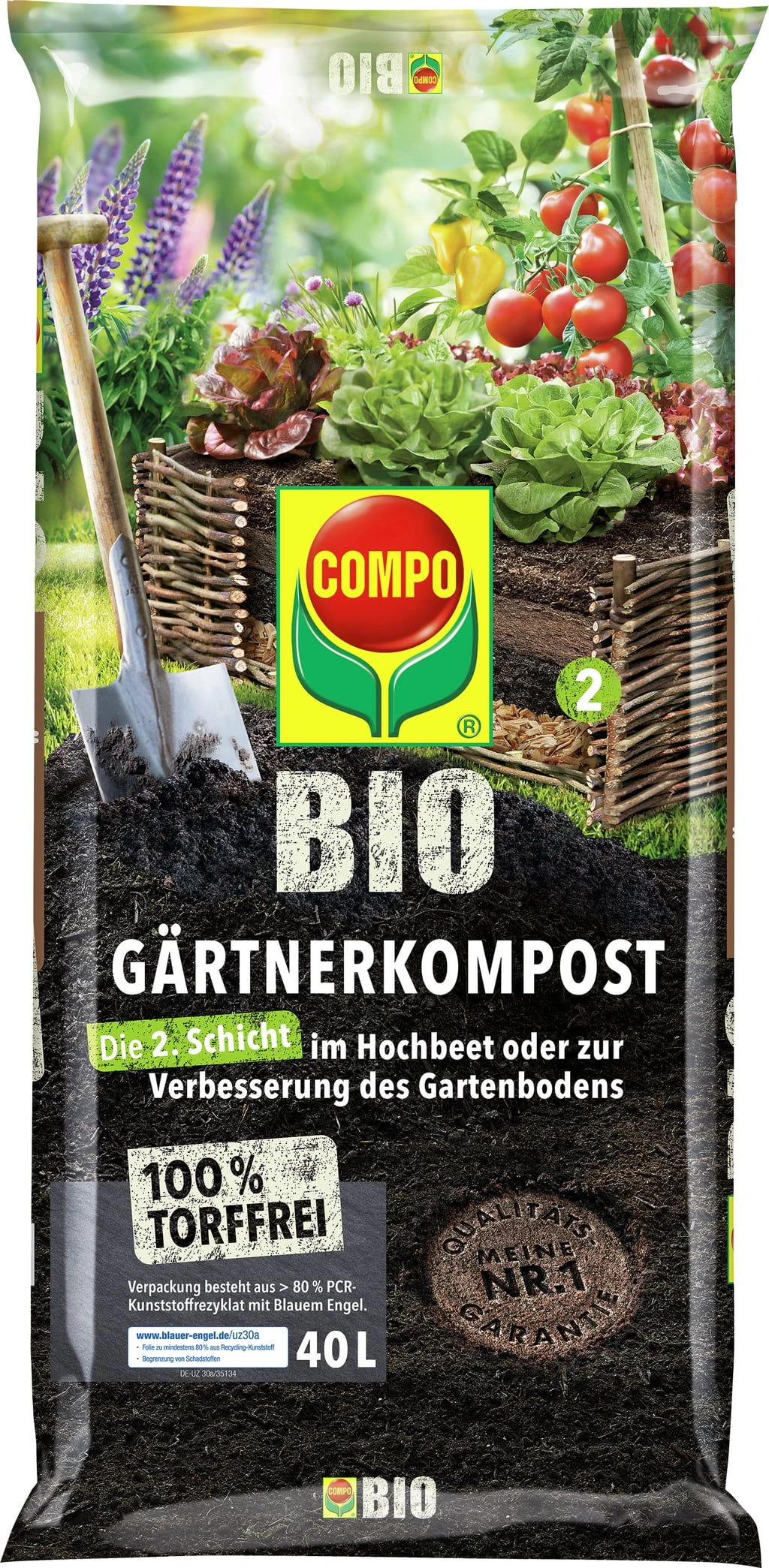 Compo Bio Gärtner Kompost, 40 Liter 4 Compo Bio Gärtner Kompost, 40 Liter – Bild 2