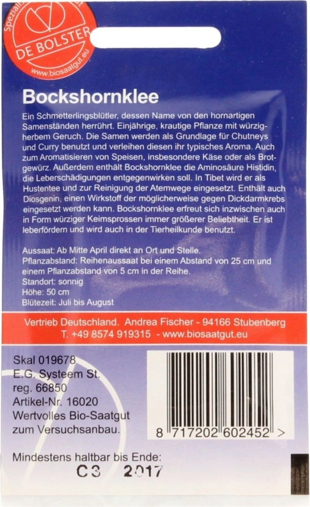 Bockshornsklee, 3 G 3 Bockshornsklee, 3 G