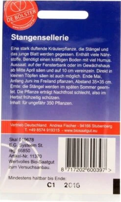 Stangensellerie "Tall Utah", 0,30 G -Deutschland Gartenbedarf Verkäufe 2024 de bolster stangensellerie tall utah 030 g 1650320 de