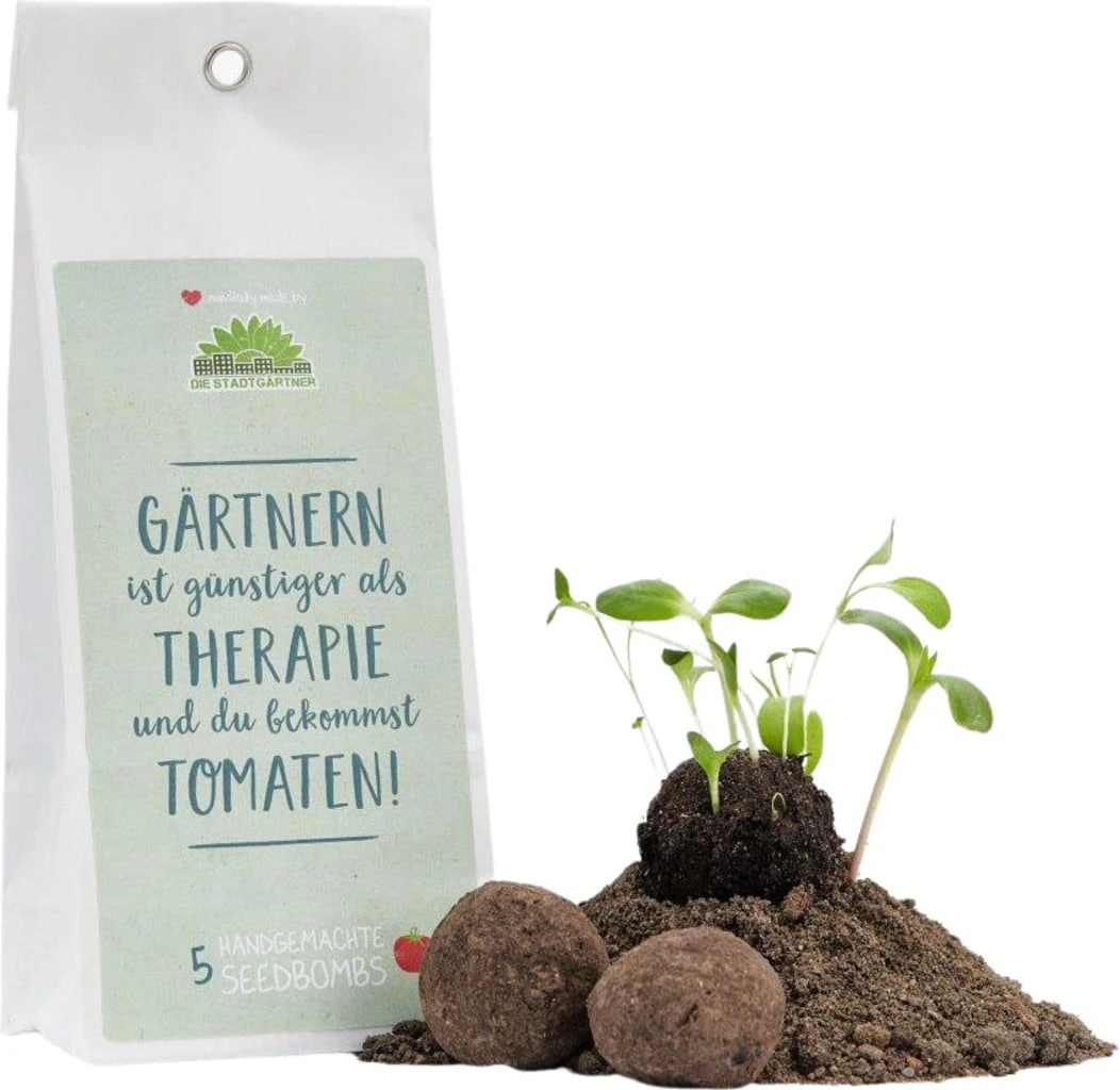 Samenbomben "Gärtnern Ist Günstiger Als Therapie" 3 Samenbomben "Gärtnern Ist Günstiger Als Therapie"