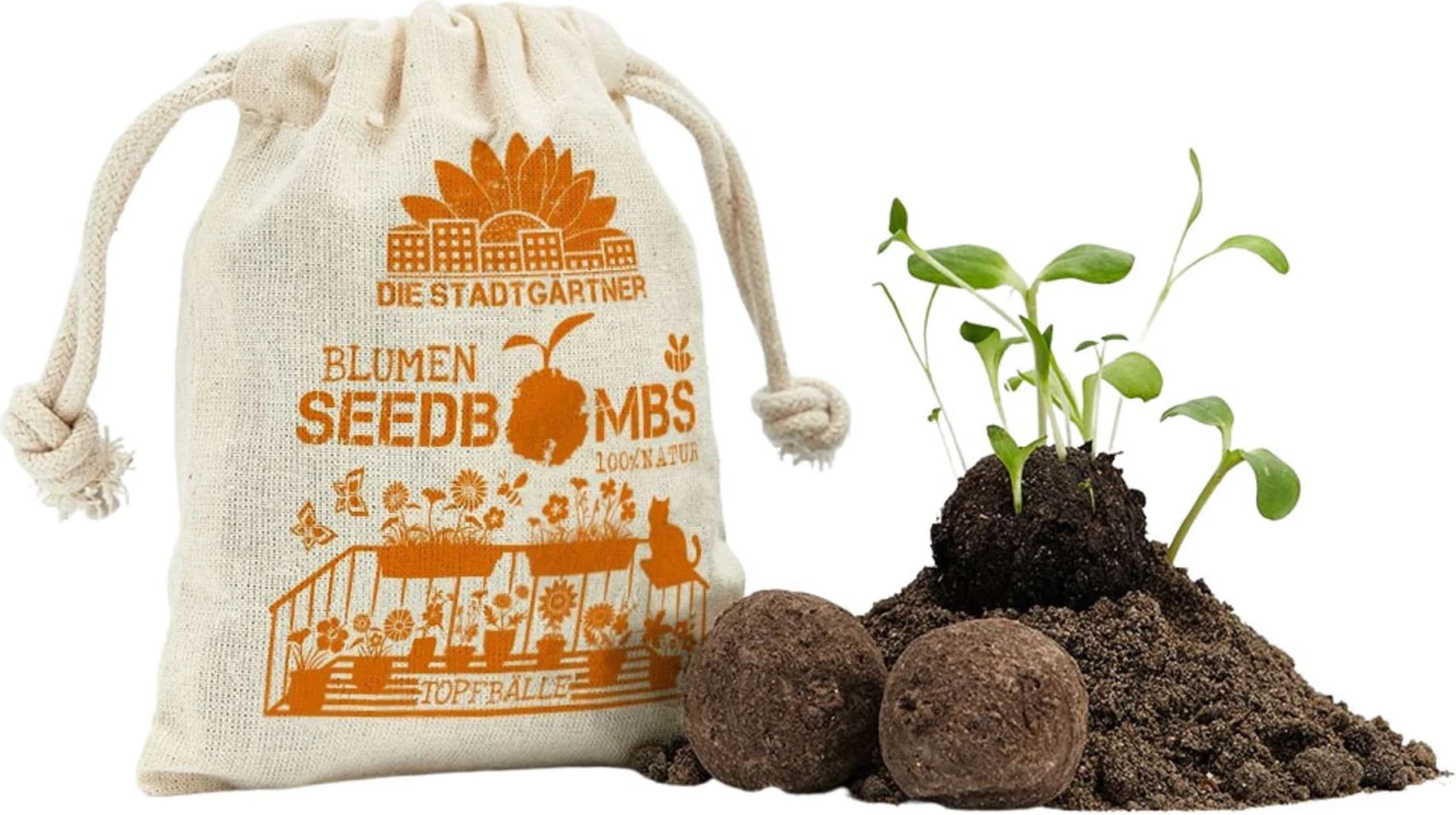 Samenbomben "Topfbälle" 3 Samenbomben "Topfbälle"