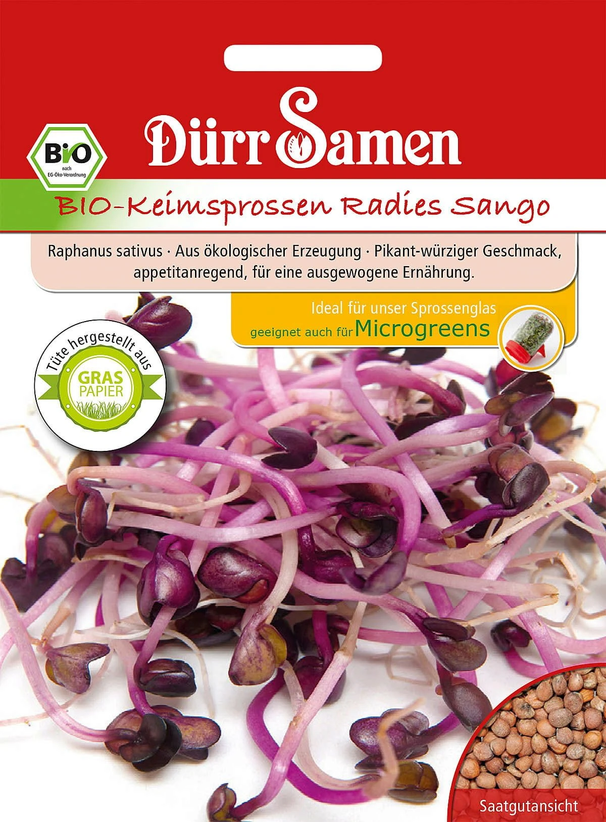 BIO-Keimsprossen Radies Sango 3 BIO-Keimsprossen Radies Sango