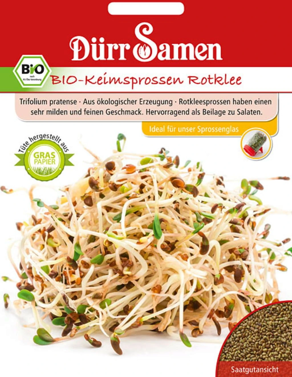 BIO-Keimsprossen Rotklee 3 BIO-Keimsprossen Rotklee