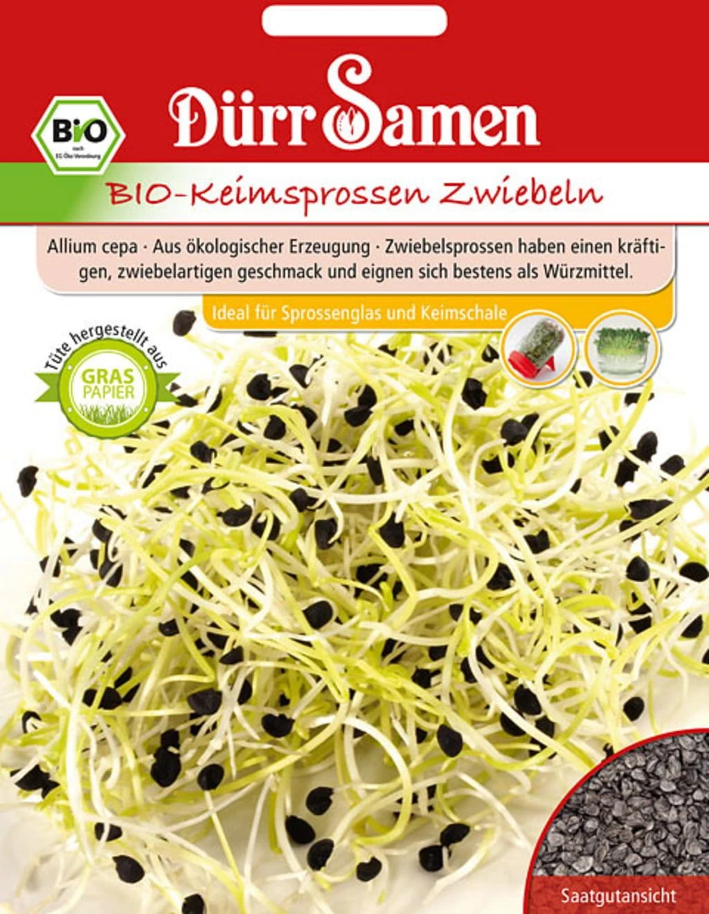BIO-Keimsprossen Zwiebeln 3 BIO-Keimsprossen Zwiebeln