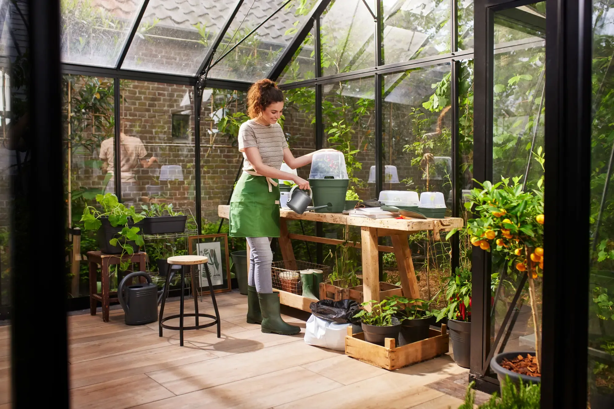 Elho Anzuchttopf Set Green Basics 20cm - Quadrat, Laubgrün 11 Elho Anzuchttopf Set Green Basics 20cm - Quadrat, Laubgrün – Bild 9