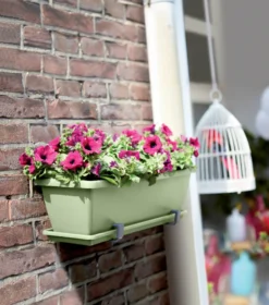 Elho Barcelona Balkonkasten 50 Cm, Pistazien Grün