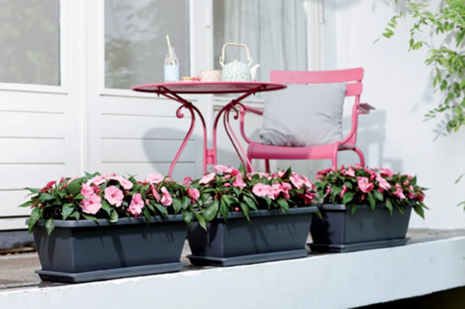 Elho Barcelona Xl Untersetzer 60 Cm, Weiss 4 Elho Barcelona Xl Untersetzer 60 Cm, Weiss – Bild 2