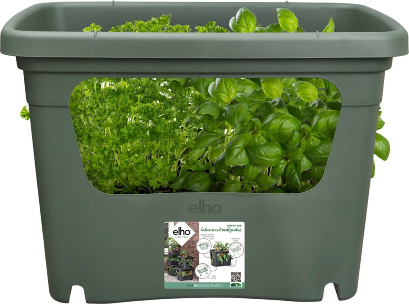 Elho Green Basics Stack & Grow Large, Laubgrün 10 Elho Green Basics Stack & Grow Large, Laubgrün – Bild 8