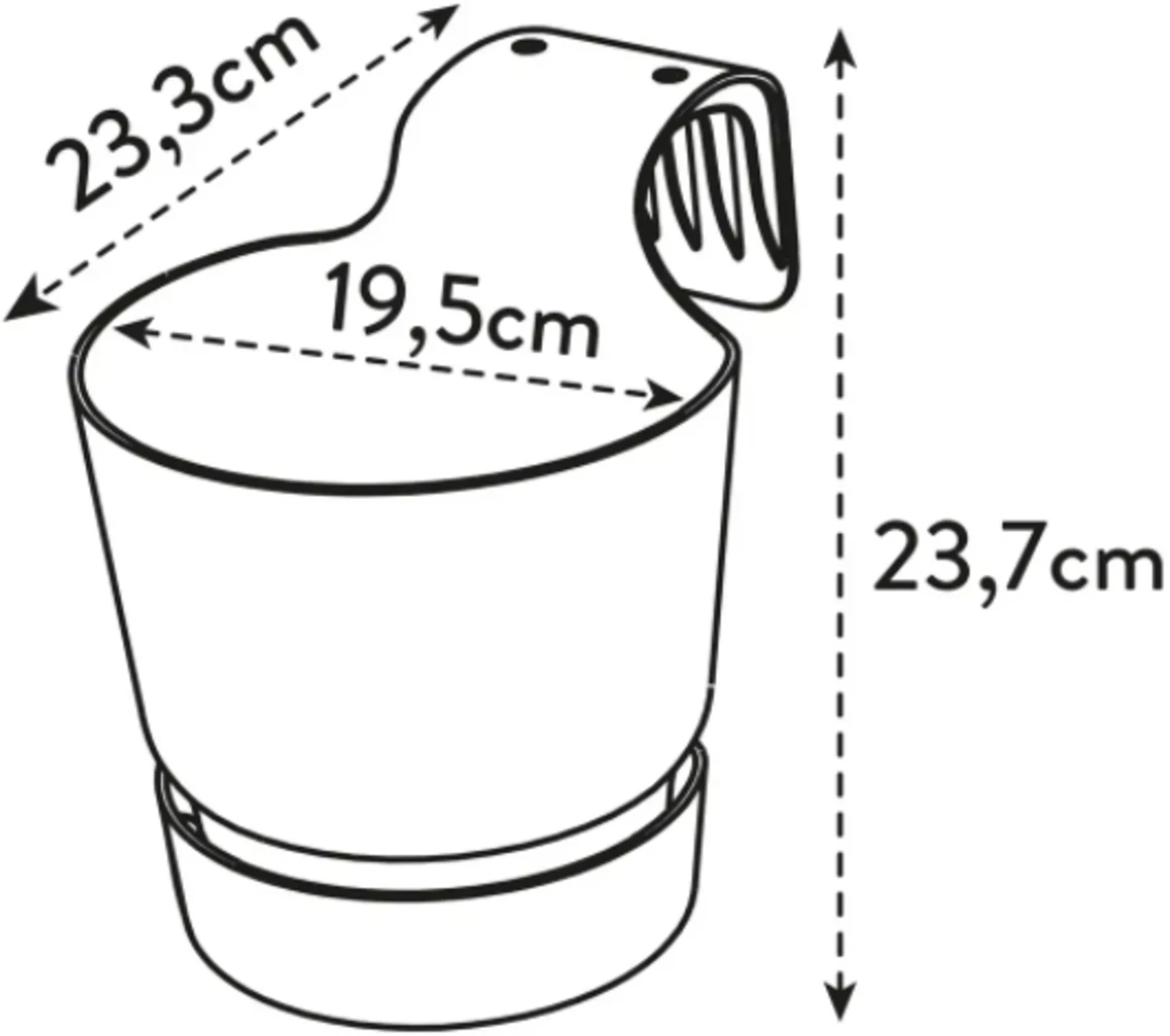 Elho Greenville Balkongefäß "easy Hanger" Single, Living Schwarz 4 Elho Greenville Balkongefäß "easy Hanger" Single, Living Schwarz – Bild 2