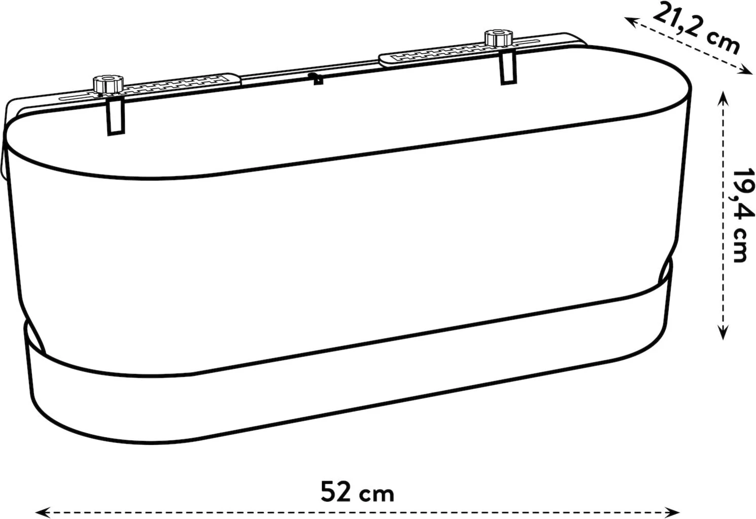 Elho Greenville Easy Balcony 52 Cm, Living Schwarz 10 Elho Greenville Easy Balcony 52 Cm, Living Schwarz – Bild 8