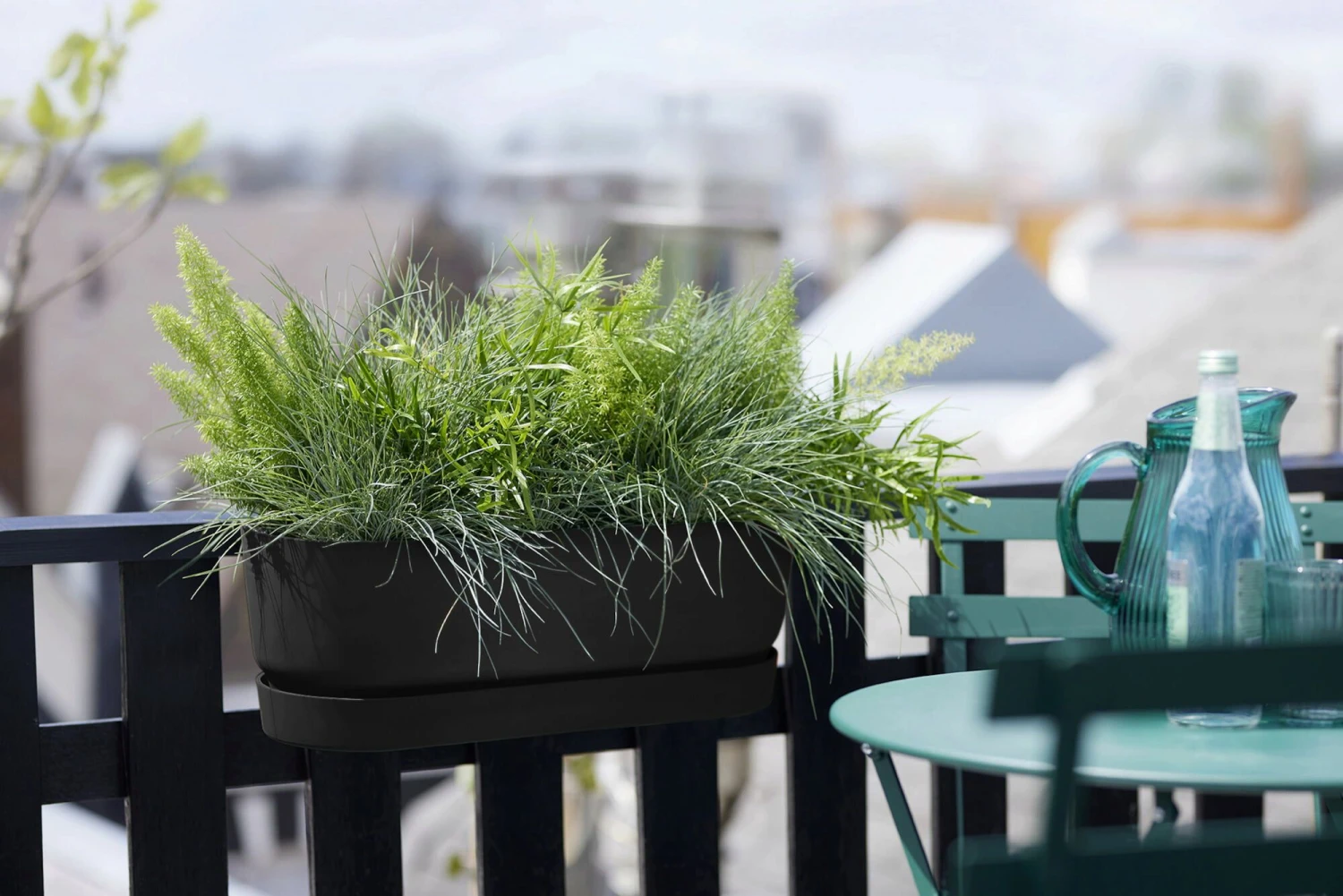 Elho Greenville Easy Balcony 52 Cm, Living Schwarz 7 Elho Greenville Easy Balcony 52 Cm, Living Schwarz – Bild 5