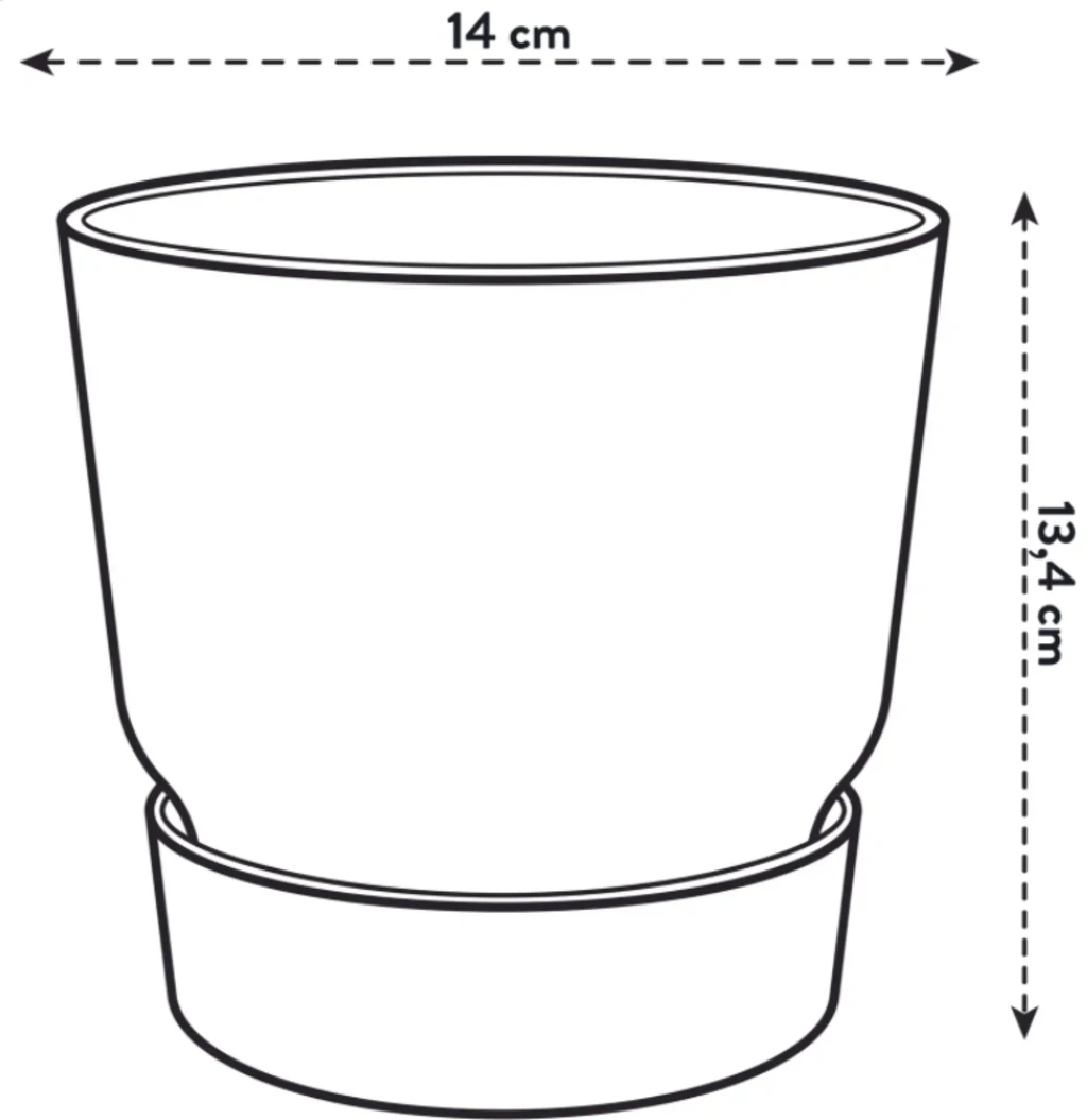 Elho Greenville Topf Rund 14 Cm, Weiss 8 Elho Greenville Topf Rund 14 Cm, Weiss – Bild 6