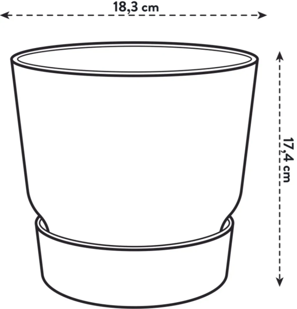 Elho Greenville Topf Rund 18 Cm, Living Schwarz 5 Elho Greenville Topf Rund 18 Cm, Living Schwarz – Bild 3