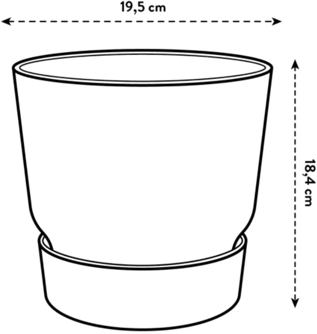 Elho Greenville Topf Rund 20 Cm, Living Schwarz 4 Elho Greenville Topf Rund 20 Cm, Living Schwarz – Bild 2