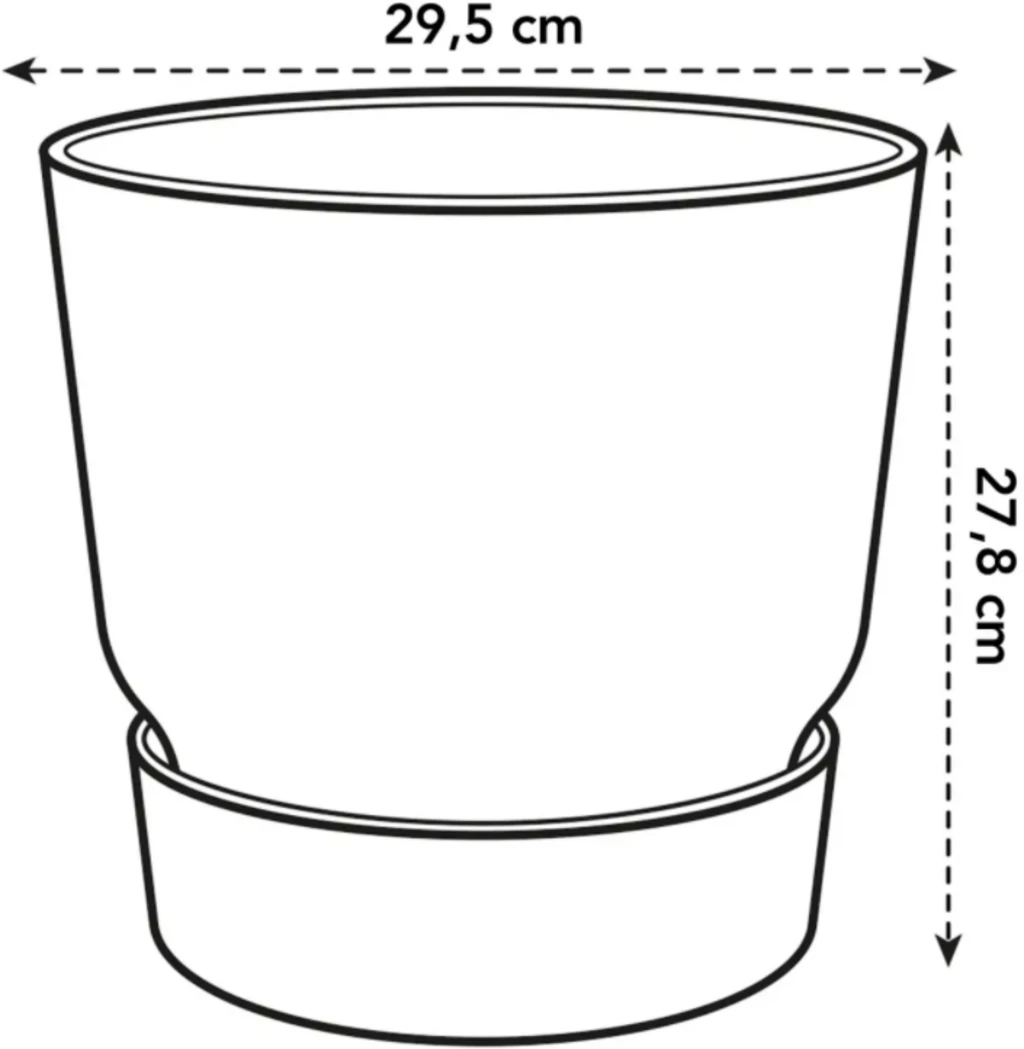 Elho Greenville Topf Rund 30 Cm, Laubgrün 6 Elho Greenville Topf Rund 30 Cm, Laubgrün – Bild 4