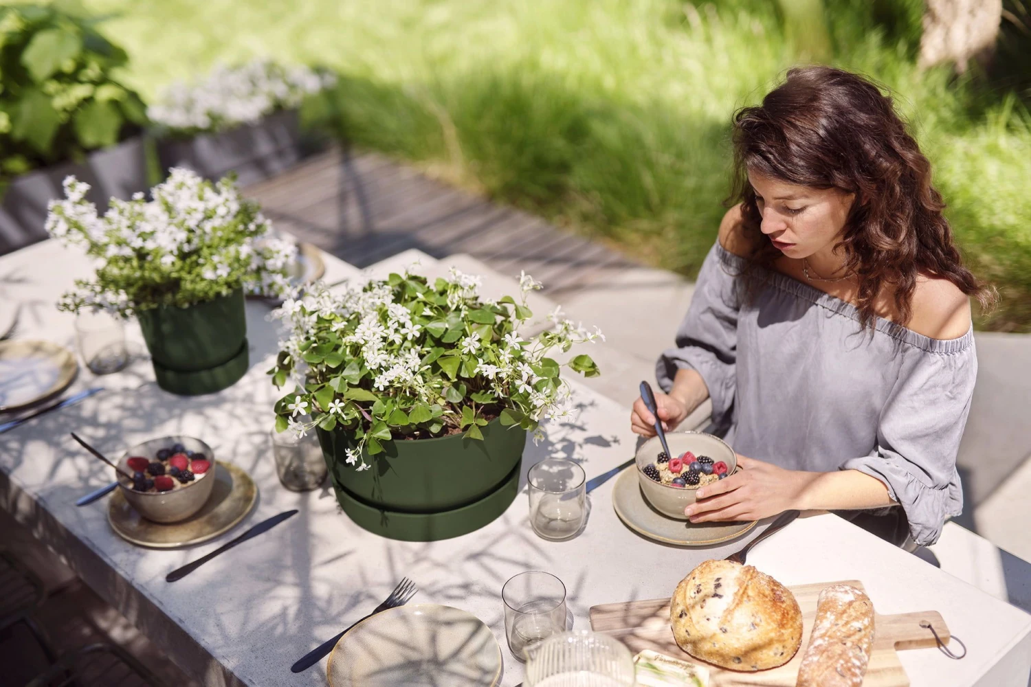 Elho Greenville Topf Rund 30 Cm, Laubgrün 3 Elho Greenville Topf Rund 30 Cm, Laubgrün