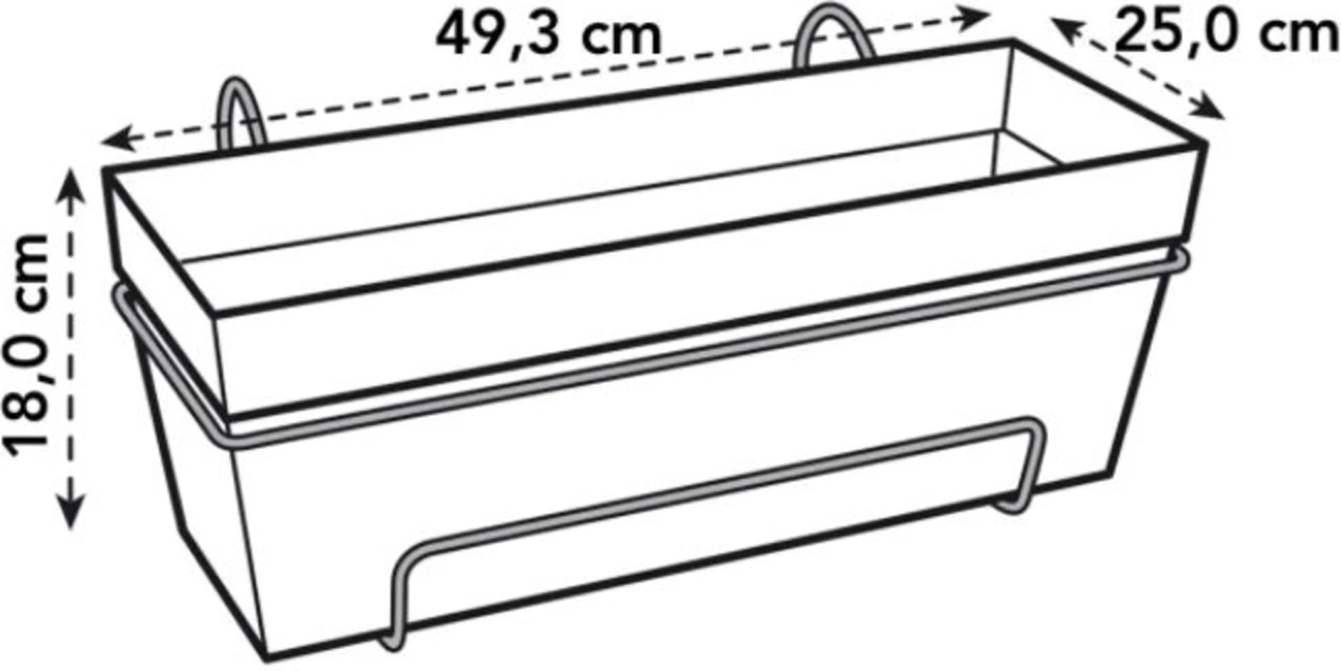 Elho Loft Urban Balkonkasten Allin1 50, Anthrazit 6 Elho Loft Urban Balkonkasten Allin1 50, Anthrazit – Bild 4