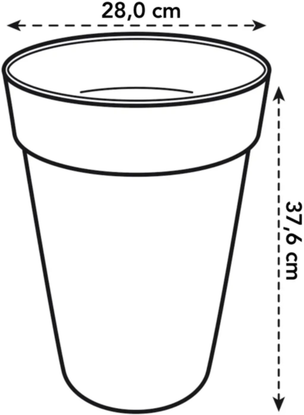 Elho Loft Urban Rund Hoch 28, Anthrazit 4 Elho Loft Urban Rund Hoch 28, Anthrazit – Bild 2