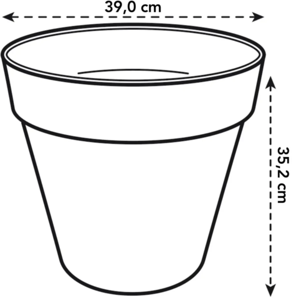 Elho Loft Urban Rund Rollen 40, Anthrazit 4 Elho Loft Urban Rund Rollen 40, Anthrazit – Bild 2