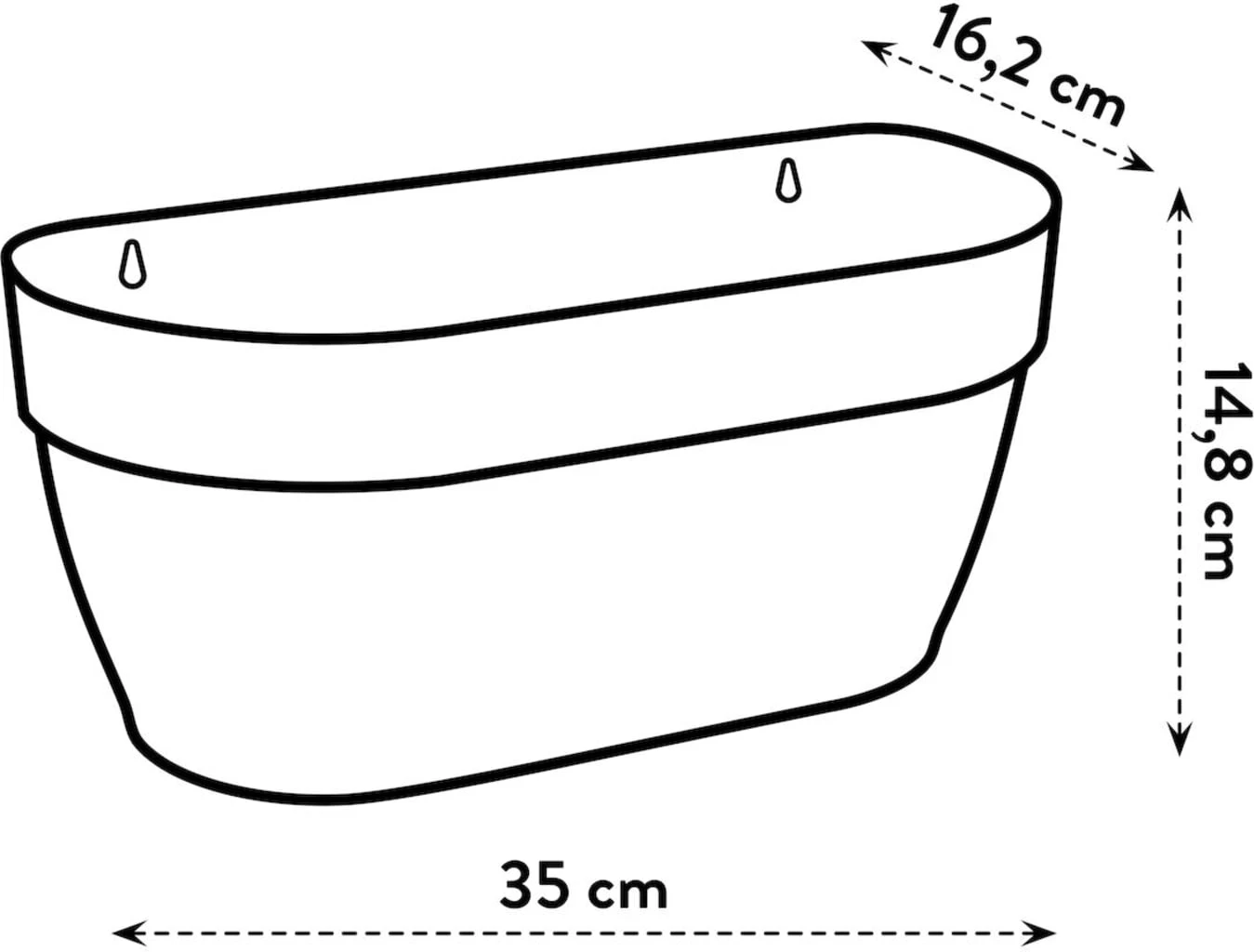 Elho Vibia Campana Wandampel 35 Cm, Anthrazit 5 Elho Vibia Campana Wandampel 35 Cm, Anthrazit – Bild 3