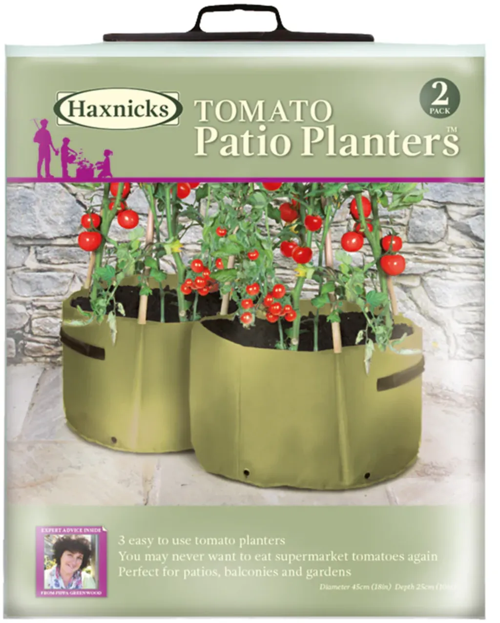 Tomaten-Pflanztasche Im 2er Set, Grün 5 Tomaten-Pflanztasche Im 2er Set, Grün – Bild 3