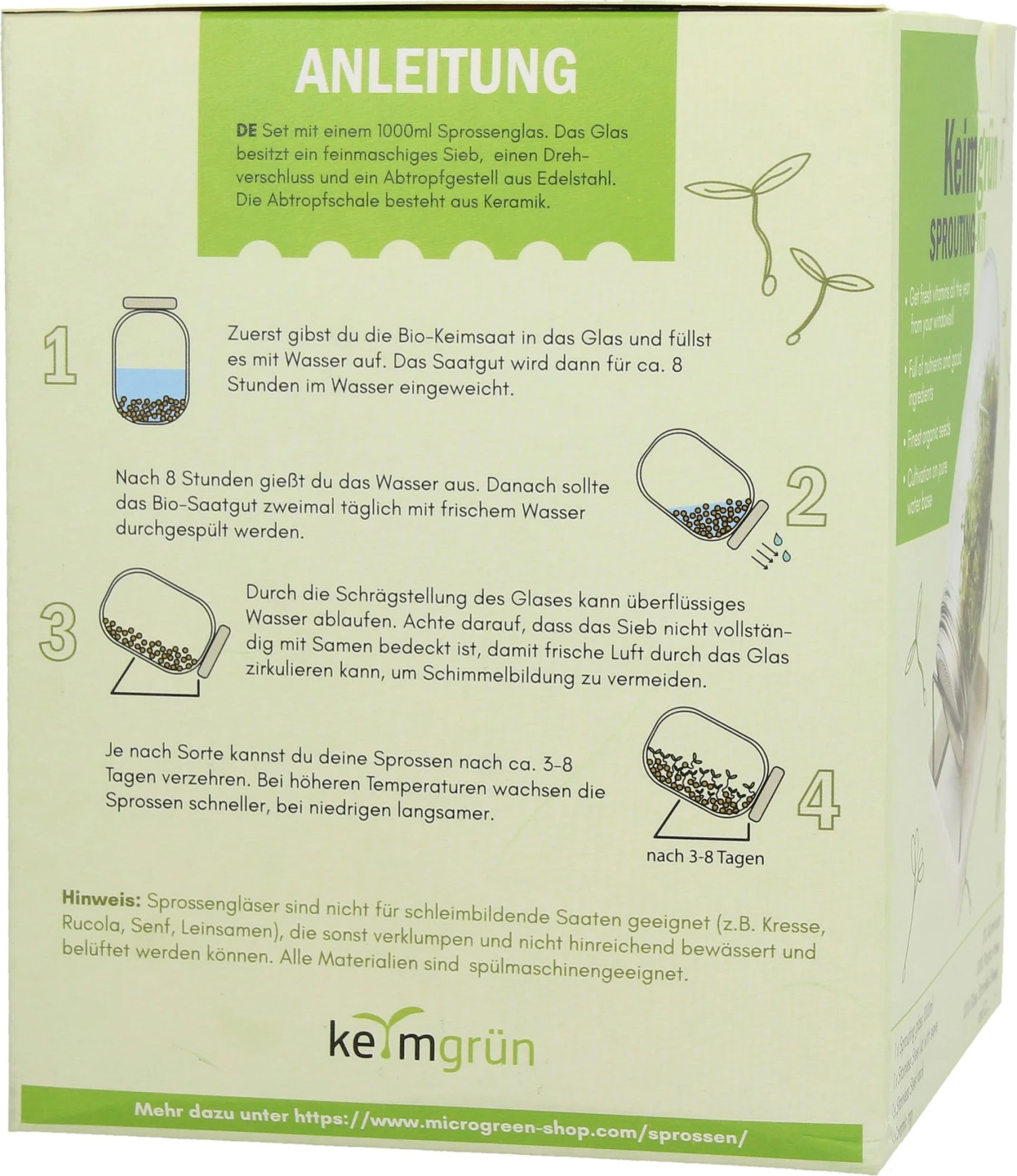 Sprossenglas-Set 3 Sprossenglas-Set