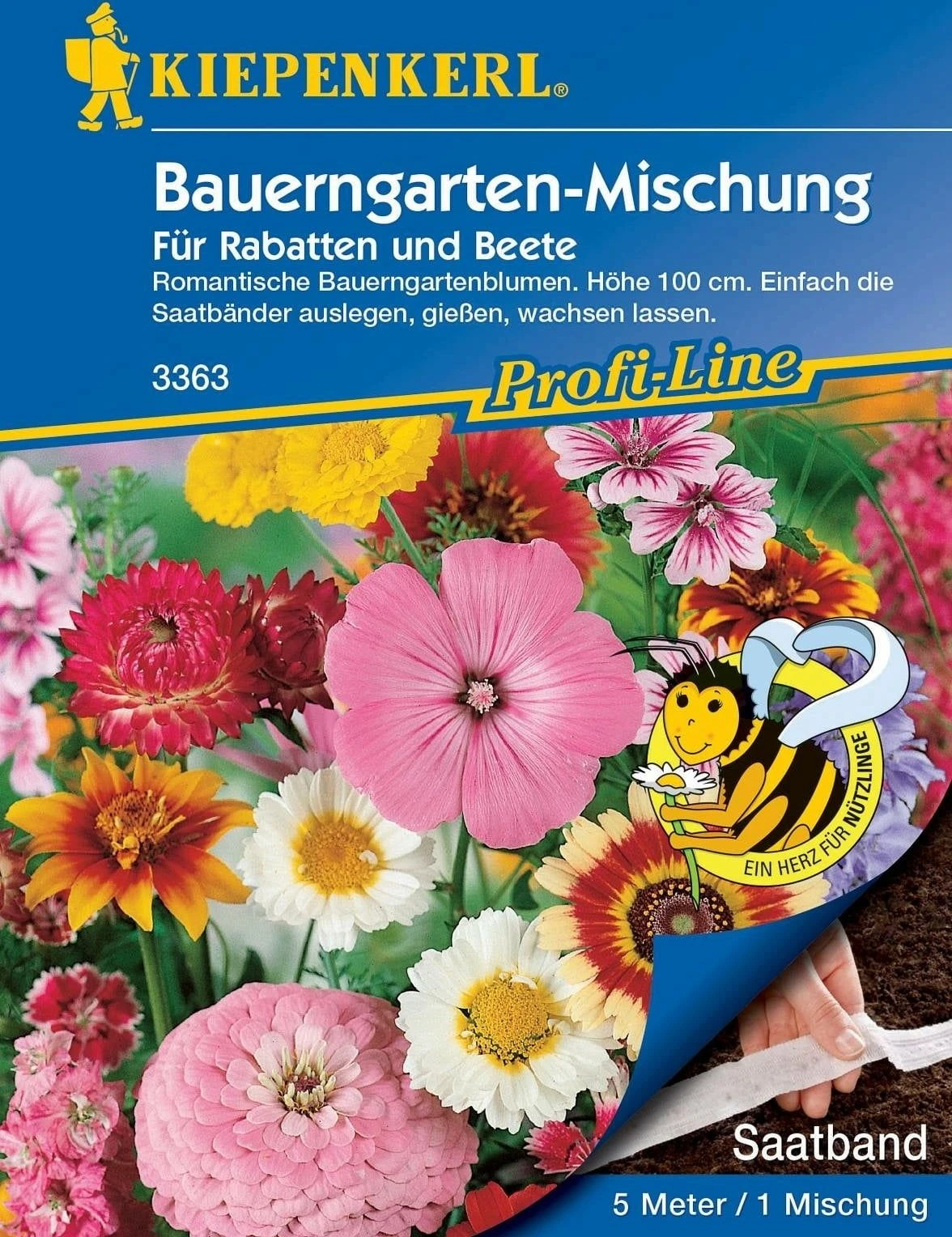 Bauerngarten-Mischung Saatband 4 Bauerngarten-Mischung Saatband – Bild 2