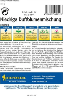 Niedrige Duftblumenmischung 5 Niedrige Duftblumenmischung -Deutschland Gartenbedarf Verkäufe 2024 kiepenkerl niedrige duftblumenmischung 1 pkt 1203954 de