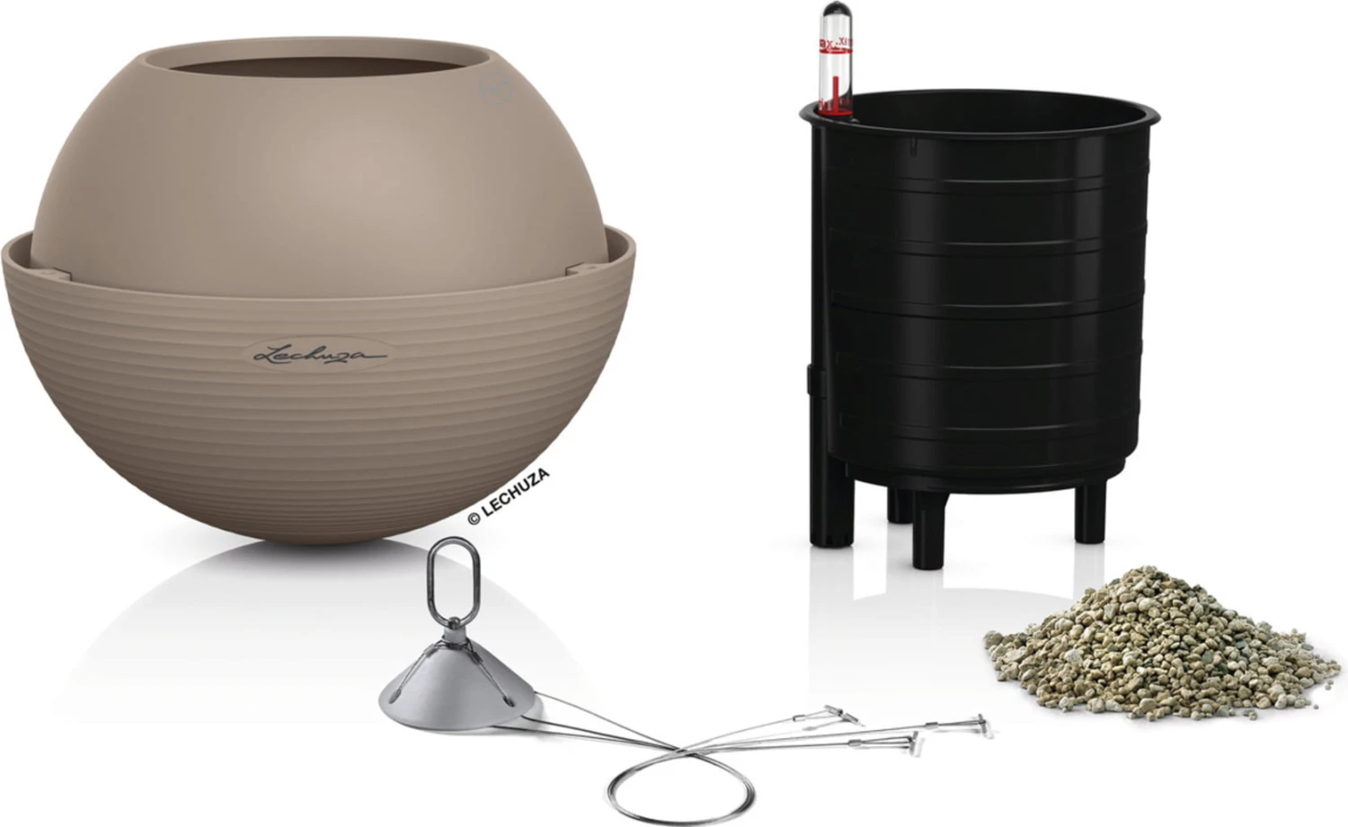 LECHUZA Blumenampel BOLA Color 32, Sandbraun 8 LECHUZA Blumenampel BOLA Color 32, Sandbraun – Bild 6