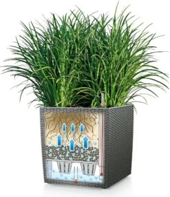 LECHUZA Pflanzgefäß CUBE Cottage 40, Mokka -Deutschland Gartenbedarf Verkäufe 2024 lechuza cube cottage 40 pflanzgefaess komplett set 795955 de