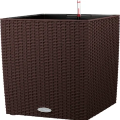 LECHUZA Pflanzgefäß CUBE Cottage 40, Mokka -Deutschland Gartenbedarf Verkäufe 2024 lechuza cube cottage 40 pflanzgefaess komplett set mokka 1074313 de