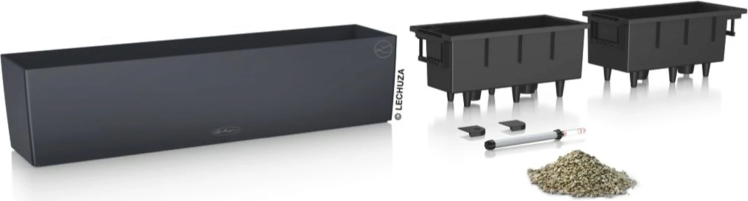 LECHUZA Pflanzgefäß BALCONERA Color 80, Schiefergrau 6 LECHUZA Pflanzgefäß BALCONERA Color 80, Schiefergrau – Bild 4