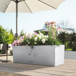 LECHUZA Pflanzgefäß BALCONERA Steel, 50 Cm -Deutschland Gartenbedarf Verkäufe 2024 lechuza pflanzgefaess balconera steel 50 cm 1617323 de