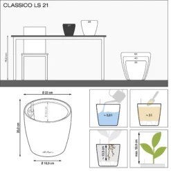 LECHUZA Pflanzgefäß CLASSICO Color LS 21, Schiefergrau 13 LECHUZA Pflanzgefäß CLASSICO Color LS 21, Schiefergrau -Deutschland Gartenbedarf Verkäufe 2024 lechuza pflanzgefaess classico color ls 21 muskat 1617199 de