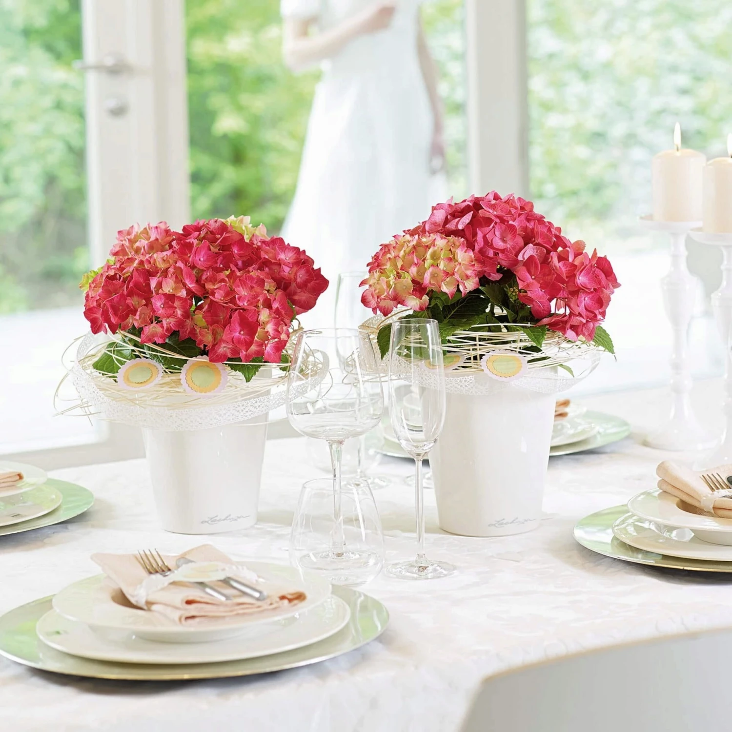 LECHUZA Tischgefäß MINI DELTINI, Weiß 10 LECHUZA Tischgefäß MINI DELTINI, Weiß – Bild 8