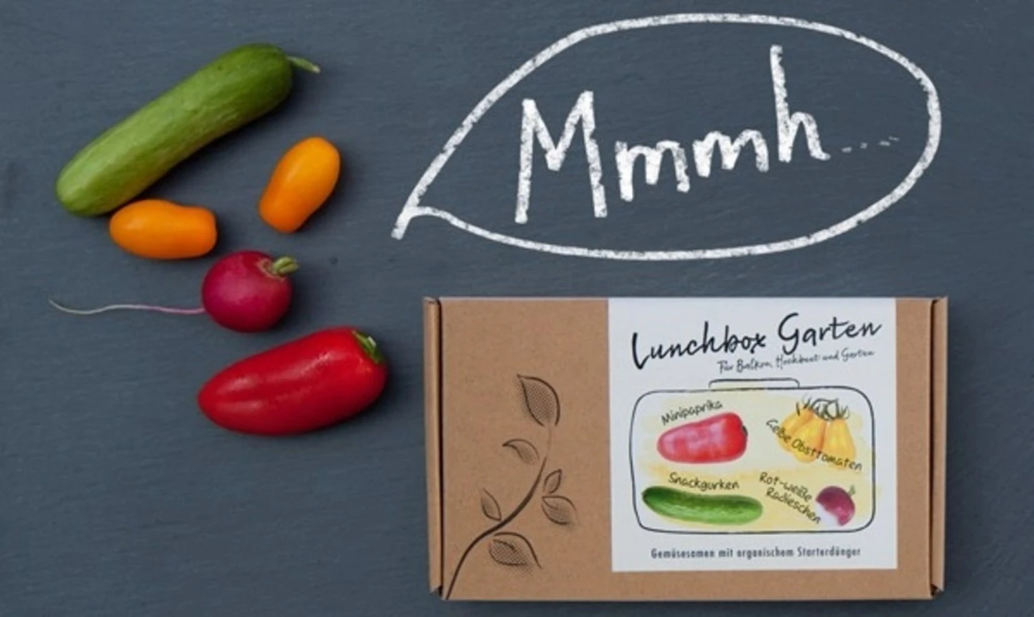 Gemüsesamen-Set "Lunchbox Garden" 3 Gemüsesamen-Set "Lunchbox Garden"