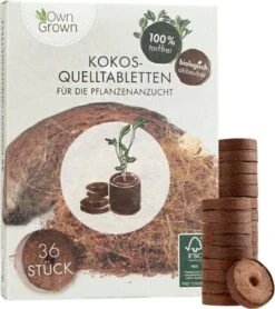Kokos Quelltabletten, 36 Stück -Deutschland Gartenbedarf Verkäufe 2024 own grown kokos quelltabletten 1 set 1663078 de