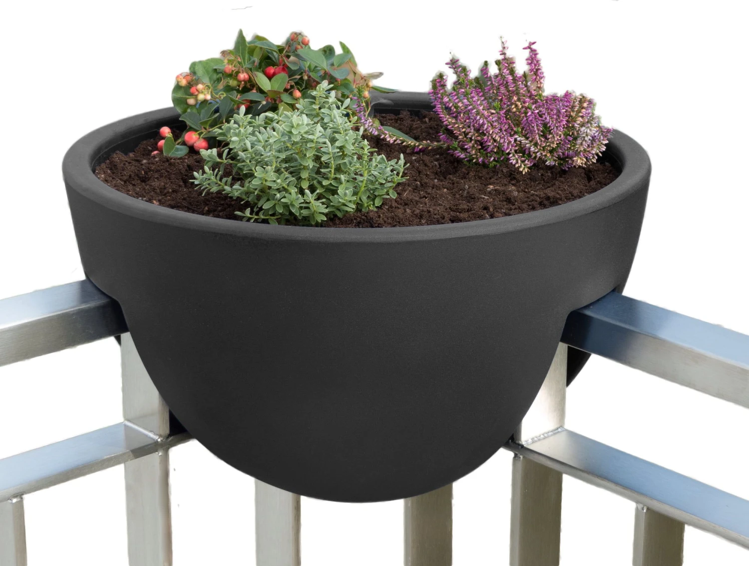 Balkongefäß "Eckling", Graphit (anthrazit) 3 Balkongefäß "Eckling", Graphit (anthrazit)