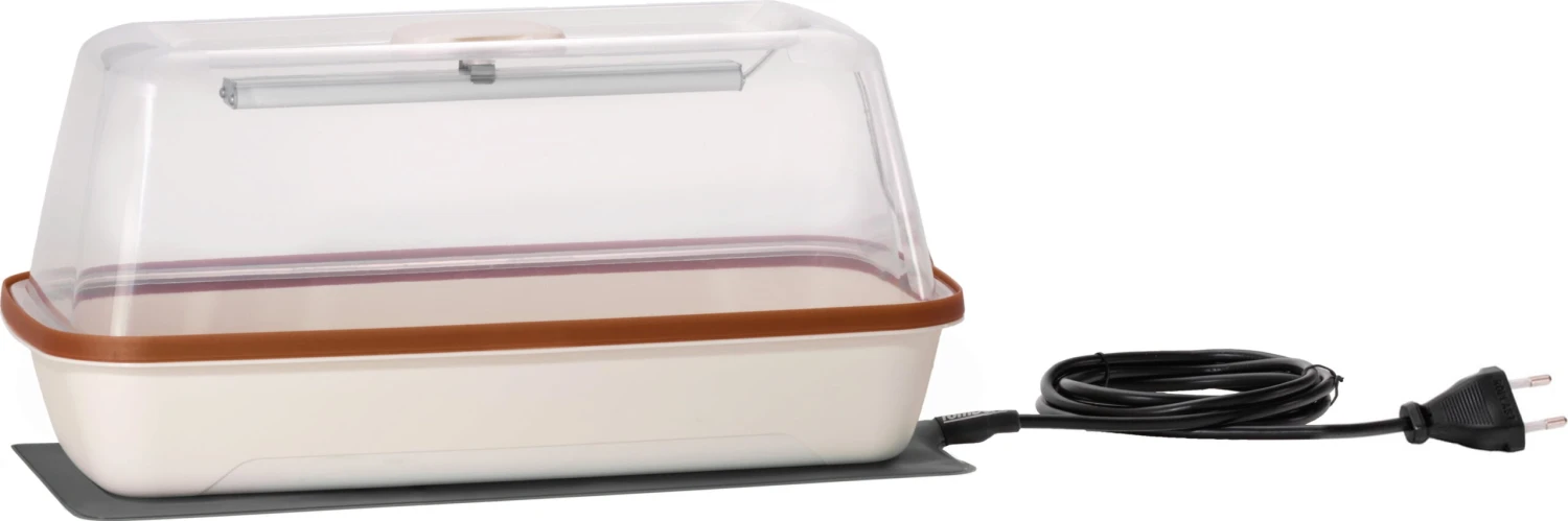 Gewächshaus & Pflanzkasten BoQube M PLUS LED & Heizmatte - Creme/Kupferbraun 4 Gewächshaus & Pflanzkasten BoQube M PLUS LED & Heizmatte - Creme/Kupferbraun – Bild 2