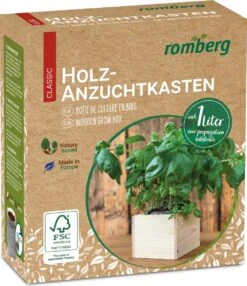 Holz-Anzuchtkasten Inkl. Erde, 11 X 11 X 9 Cm
