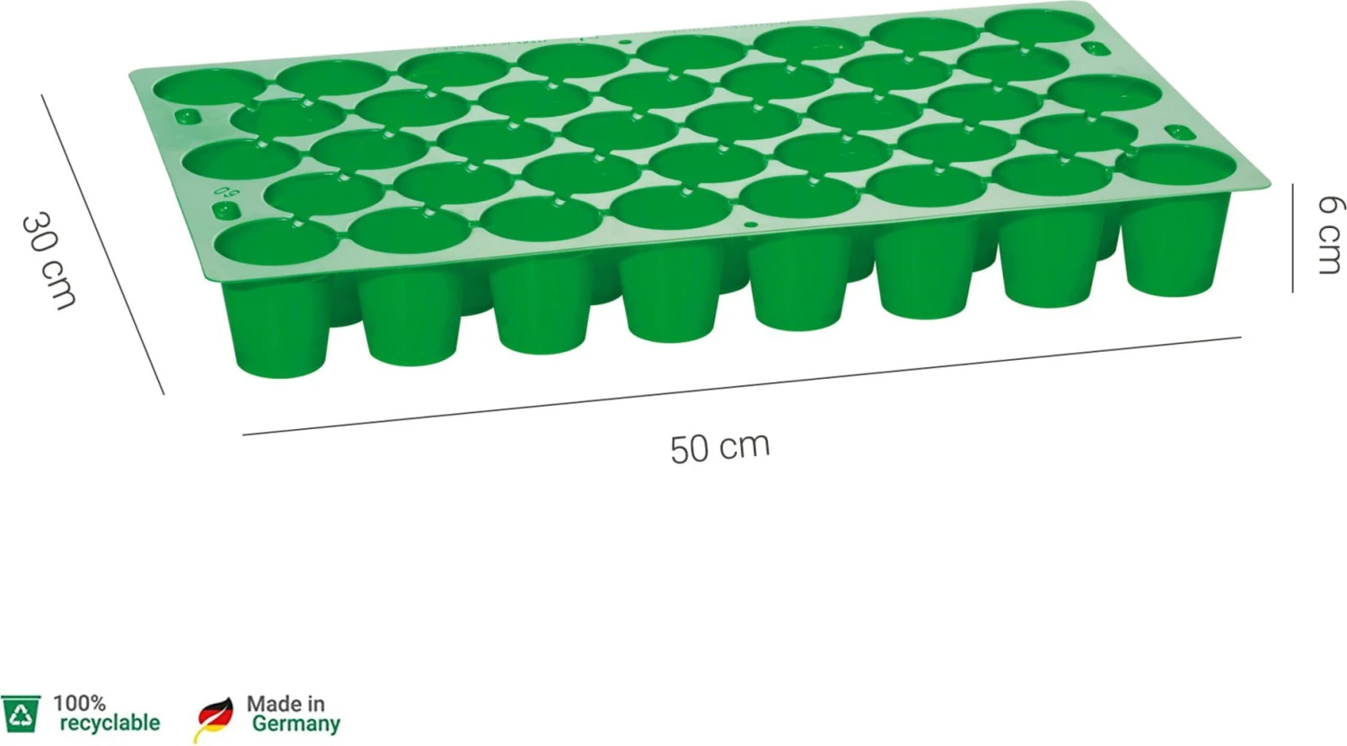 Multitopf-Platte 38 Töpfe - 50x30 Cm 3 Multitopf-Platte 38 Töpfe - 50x30 Cm
