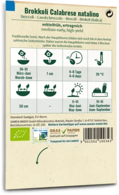 Bio Brokkoli "Calabrese Natalino" -Deutschland Gartenbedarf Verkäufe 2024 samen maier bio brokkoli calabrese natalino 1 paket 1670745 de