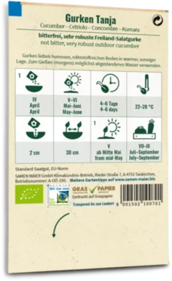 Bio Gurken "Tanja" - Freiland-Salatgurke -Deutschland Gartenbedarf Verkäufe 2024 samen maier bio gurken tanja freiland salatgurke 1670700 de