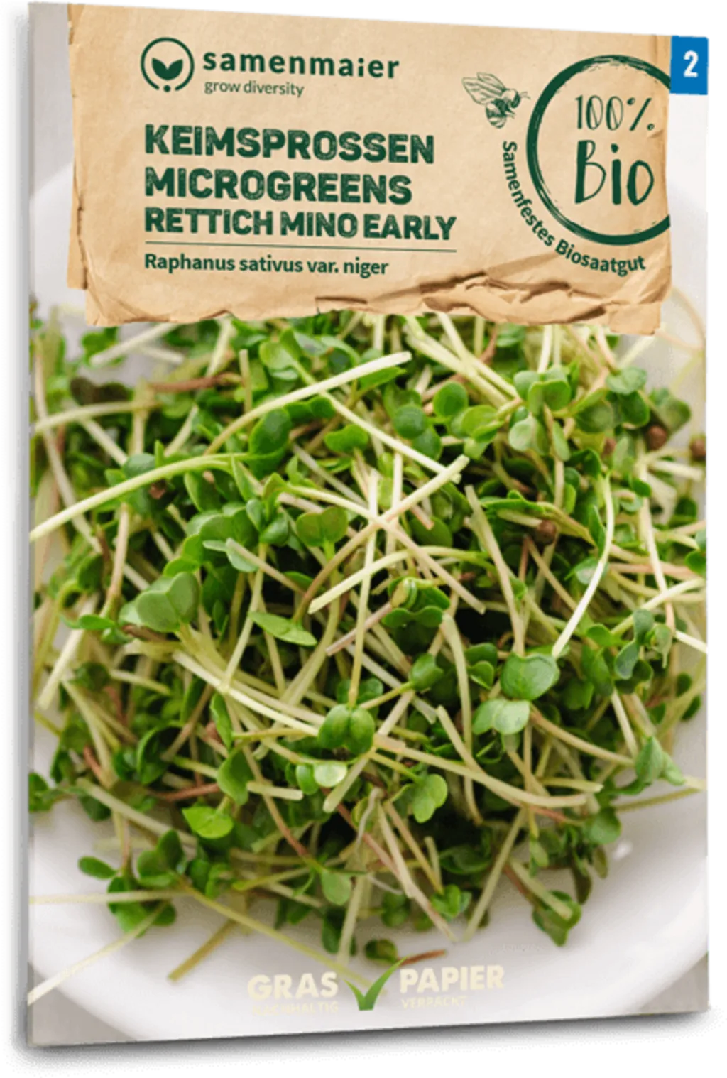Bio Keimsprossen/Microgreens - Rettich "Mino Early" 3 Bio Keimsprossen/Microgreens - Rettich "Mino Early"