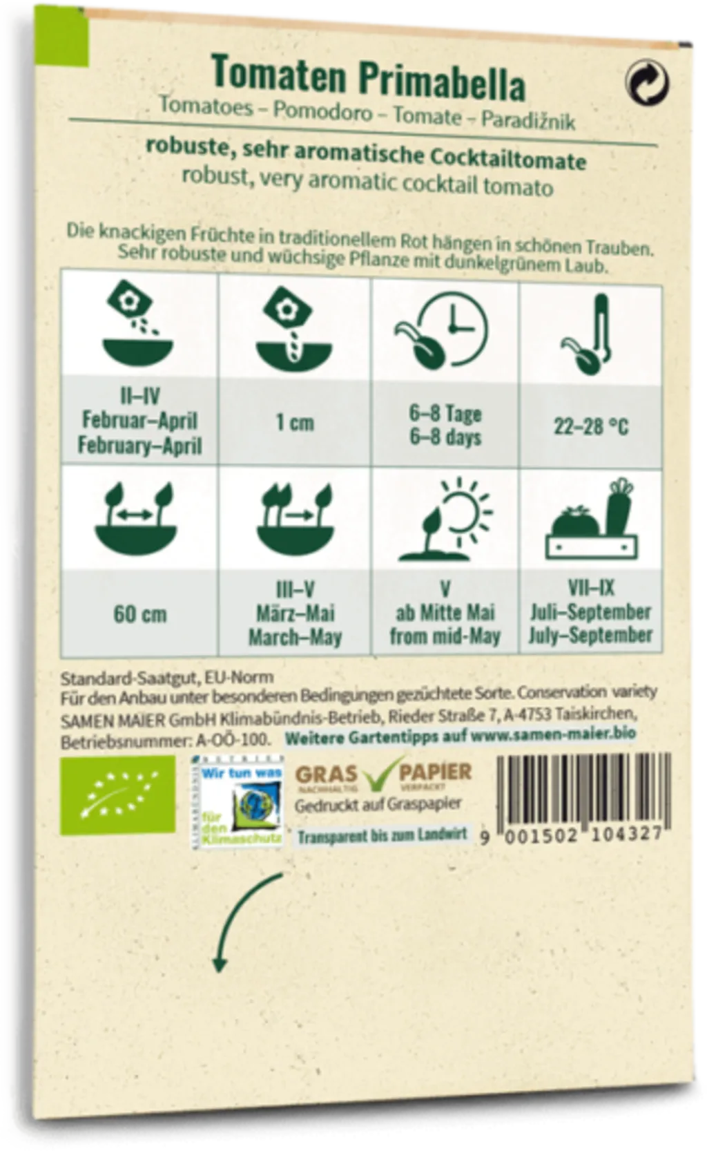 Bio Tomaten "Primabella" 3 Bio Tomaten "Primabella"